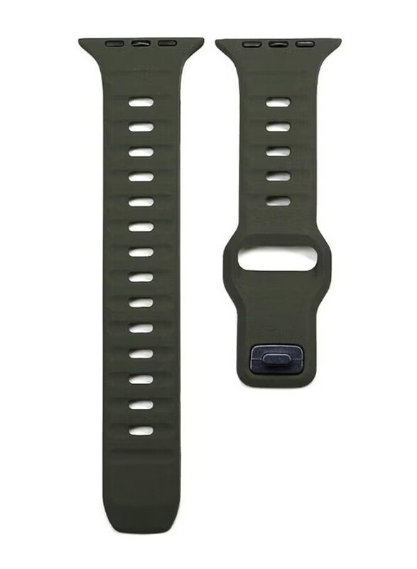 Gennext Replacement Sport Silicone Strap Breathable Design for Apple Watch Ultra/Ultra 2 49mm, Green