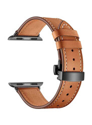 Voberry Replacement Leather Band for Apple Watch Series 4 40mm, Brown