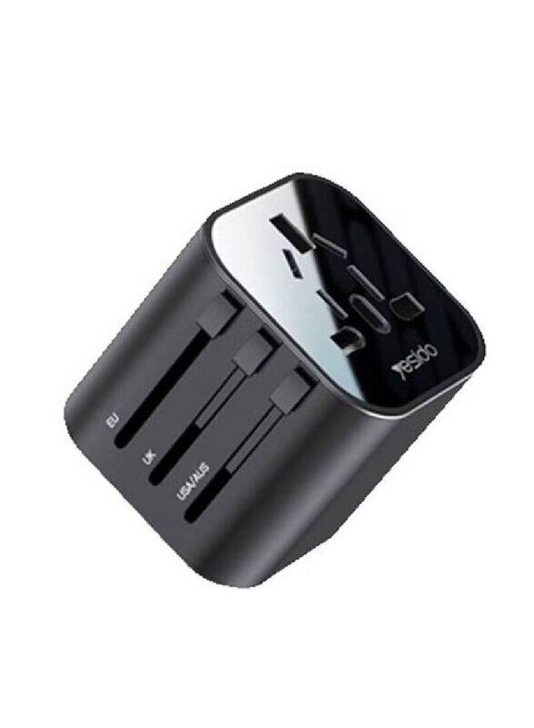 

Yesido Universal Travel Adapter, MC09, Black