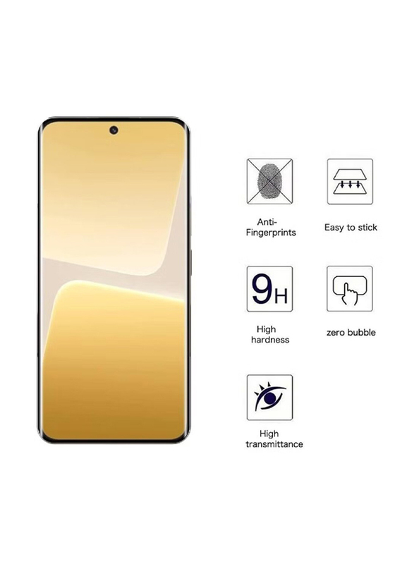 Xiaomi Redmi Note 13 Bubble Free, Anti-Scratch, Anti-Fingerprint, 9H Hardness Tempered Glass Screen Protector, 2-Piece, Clear