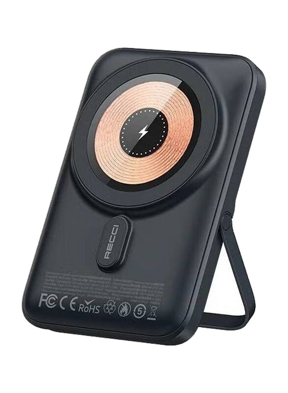 

Recci 15W Mars Series Transparent Magnetic Wireless Charging Car Mount, Black