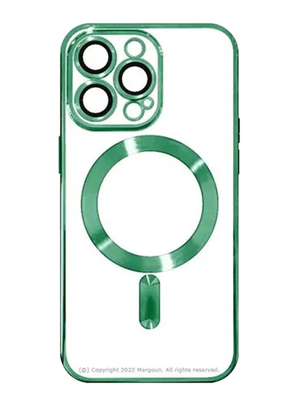 

Generic Apple iPhone 14 Pro Max Magsafe Magnetic Soft TPU Plating Wireless Charging Compatible Shockproof Camera Lens Protection Mobile Phone Case Cover, Gree