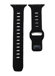 Gennext Silicone Sport Band for Smartwatch 42mm/44mm/45mm/49mm, Black