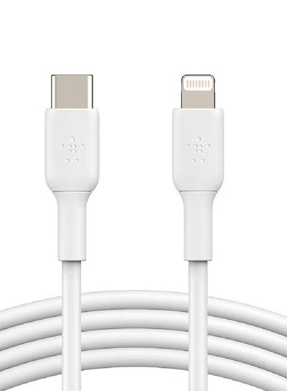 Gennext One Size Lightning Cable Boost Charge Cable, USB Type-C Male to Lightning, MFi-Certified for Apple iPhone, White