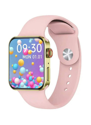 Gennext Series 7 Dual Buttons Wireless Charging Smartwatch with Heart Rate Tracker, Pink