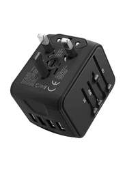 Gennext Universal Power Adapter with Electrical Plug, Black