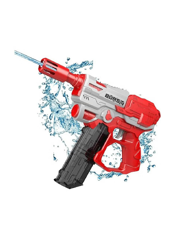 

Gennext 32 FT Automatic Water Squirt Gun with 2 Magazines, Red/Silver