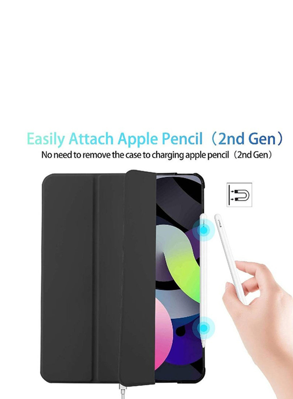 Gennext Apple iPad Air 4 10.9-inch 4th Generation 2020 Smart Stand Case Cover with Pencil Holder, Black