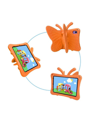 Apple iPad Mini (6th Gen) Kids EVA Butterfly Stand Soft Tablet Case Cover, Orange