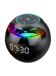 Digital Premium Desk Alarm Clock with Large LED Display, Black