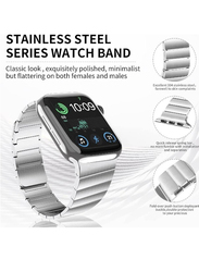 Gennext Stainless Steel Magnetic Replacement Band for Apple Watch 42/44/45/49mm, Silver