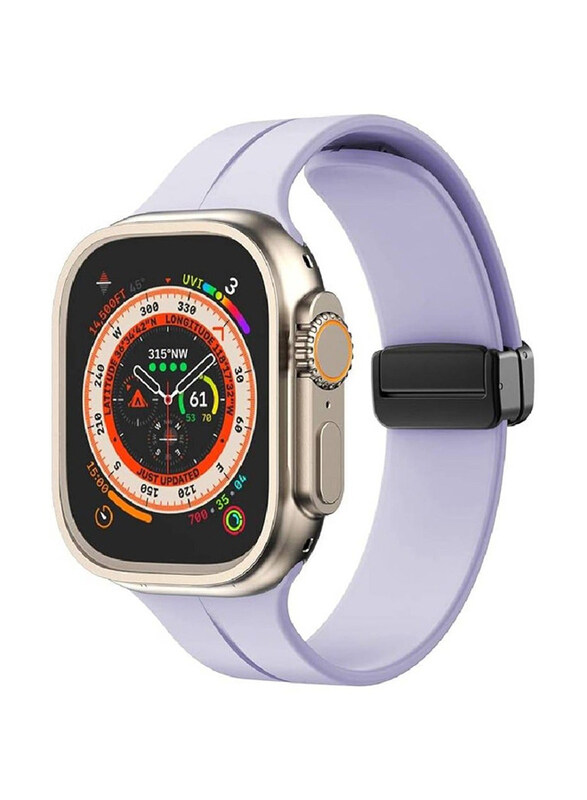 

Gennext Silicone Magnetic Sport Band for Apple Watch 42mm/44mm/45mm/49mm, Purple