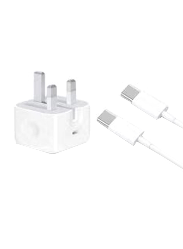 

Gennext 20W Wall Fast Charge USB Type C Charger & Plug for Apple Device, White