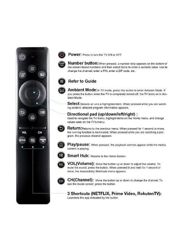 Gennext Universal TV Remote Control for Samsung Smart TV HDTV 4K UHD Curved QLED with Netflix, Prime Video Buttons, Black