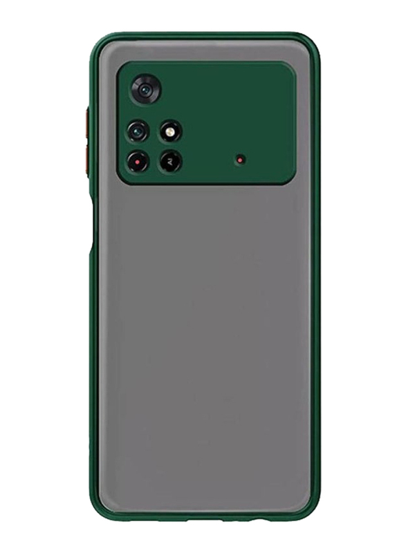 Gennext Poco M4 Pro 5G Silicone Bumper Shockproof Matte Translucent Back Mobile Phone Case Cover, Green