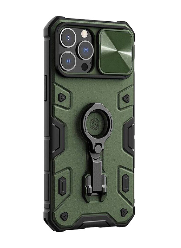 

Nillkin Apple iPhone 14 Pro Max CamShield Armor Pro Mobile Phone Case Cover with Ring Holder and Camera Protection, Green