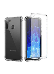 Gennext Samsung Galaxy A21 Soft Silicone Shockproof Anti-Scratch Mobile Phone Back Case Cover, Clear