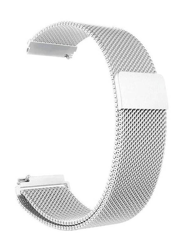 Gennext Loop Stainless Steel Smartwatch Strap Band for Honor Magic 2 22mm, Silver