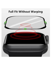 Zoomee Full Coverage Easy Installation Bubble-Free Screen Protector for Apple Watch Series 8/7 45 mm, Clear