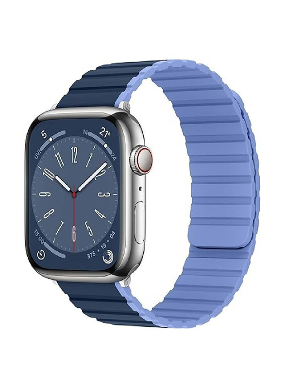 Gennext Stylish Comfortable Silicone Magnetic Replacement Band for Apple Watch Ultra/Watch Ultra 2 49mm, Blue