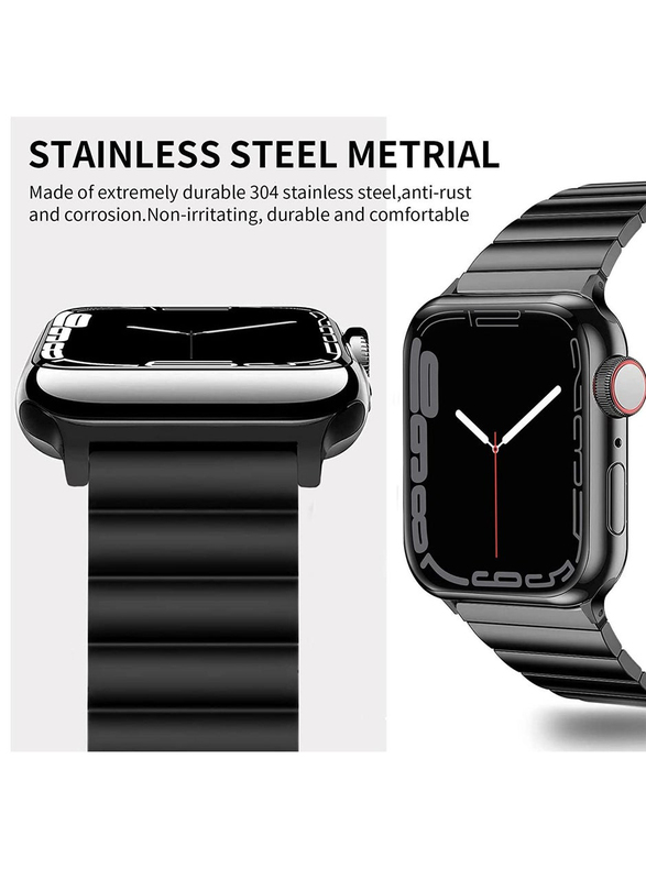 Zoomee Ceramic Band for Apple Watch 42mm/44mm/45mm/49mm, Black