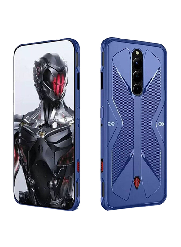 Olliwon Red Nubia Magic 8 Pro/8 Pro+ Protective Shockproof Soft Silicone Back Mobile Phone Case Cover, Blue