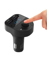 Gennext Bluetooth FM Transmitter Fast Car Charger, Black