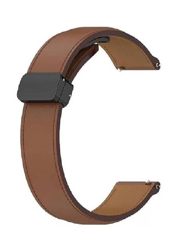 Gennext Replacement Folding Buckle Magnetic Strap for Huawei Watch GT2 Pro/GT4 46mm/Watch 4 Pro/Watch 4/Watch Ultimate/GT3 46mm/Watch 3/Watch 3 Pro/GT3 Pro/GT/GT 2, Brown