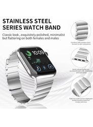 Gennext Stainless Steel Magnetic Replacement Band for Apple Watch 42/44/45/49mm, Silver