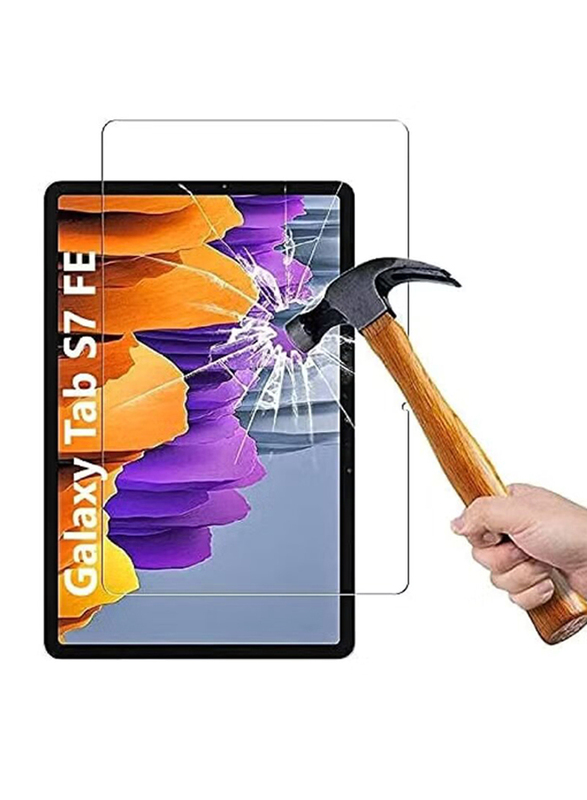 Gennext Samsung Galaxy Tab S7 FE Premium 9H Hardness 2.5D Round Edge Tempered Glass Screen Protector, Clear