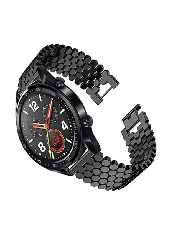 Gennext Honeycomb Belt Stainless Steel Strap for Huawei Watch GT, Black