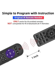 Gennext Universal Remote Control for Roku Player 1 2 3 4 Premiere/+ Express/+ Ultra with 9 More Learning Keys Programmed to Control TV, Black