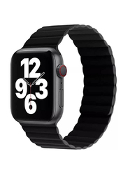 Gennext Replacement Adjustable Magnetic Strap Compatible for Apple Watch Series 8/7/SE/6/5/4/3/2/1/45mm/44mm/42mm/Ultra 49mm, Black