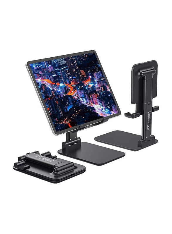 

Generic Extendable Compact Desktop Tablet Stand Holder Cradle Dock, Black