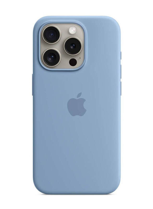 

Gennext Apple iPhone 15 Pro Silicone Mobile Phone Case Cover, Light Blue