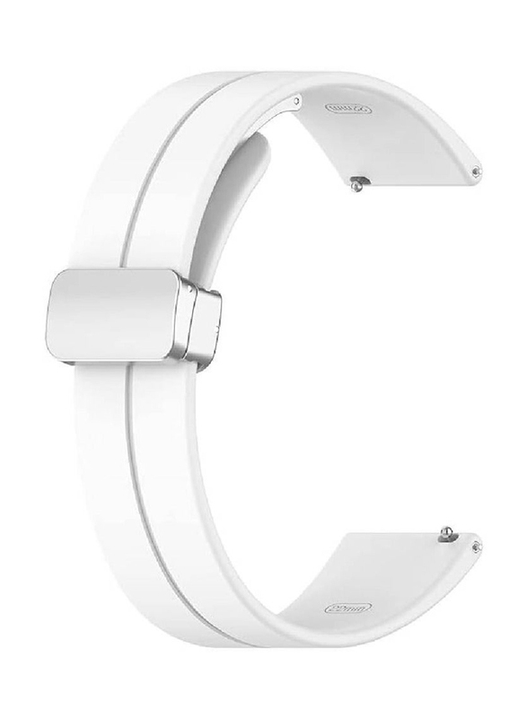 Gennext Replacement Quick Release Soft Sport Magnetic Band for Huawei Watch GT2/GT2 Pro/Watch Buds/GT3/GT3 Pro, White