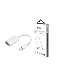 Yesido Lightning OTG USB3.0, Lightning Male to USB 3.0 Female Adapter, GS10, White