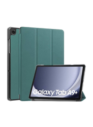 Gennext Samsung Galaxy Tab A9+ 11 Inch 2023 Auto Wake/Sleep Slim Translucent Back Tri-Fold Folio Stand Protective Tablet Case Cover, Green