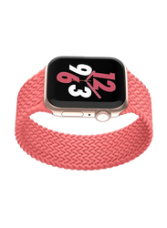 Gennext Sport Elastics Braided Solo Loop Replacement Band for Apple iWatch Series Ultra SE 8/7/6/5/4/3/2/1, Peach