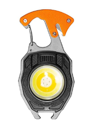 Gennext 2-Pieces Mini Portable Work Light 800 Lumen Rechargeable Torch Key Ring Inspection Lights with Bottle Opener & Magnetic Base, Multicolour