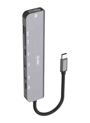 Go-Des 7 In 1 USB-C Multi-Function Extender, Grey