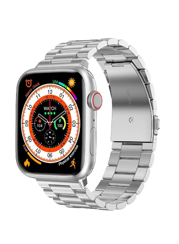 Newly Launched Large 2.05 Inch Display Smartwatch, Always On Display Wireless Charging Rotating Crown With Bluetooth Calling, Silver