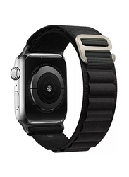 Zoomee Replacement Nylon Loop Strap Compatible with Apple Watch Series 8/8 Ultra, Black