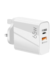 Gennext USB C Plug 65W Charger, White