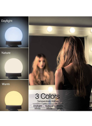 Gennext 10 Dimmable Hollywood Style LED Vanity Mirror Lights Kit for Makeup Dressing Table, White