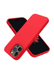 Gennext Apple iPhone 14 Pro Max 6.7 inch Silicone Mobile Phone Case Cover, Red