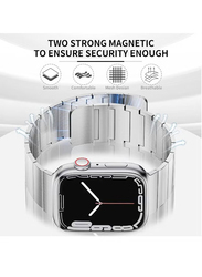 Gennext Stainless Steel Magnetic Replacement Band for Apple Watch Ultra/Watch Ultra 2 49mm, Silver