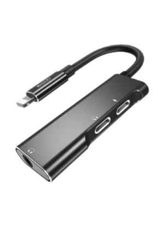 

Yesido Lightning Audio & Charging Adapter, Lightning Male to Multiple Types for Apple Phones, Black