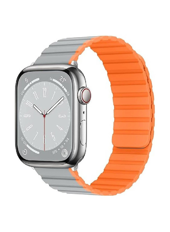 Gennext Stylish Comfortable Silicone Magnetic Replacement Band for Apple Watch Ultra/Watch Ultra 2 49mm, Grey