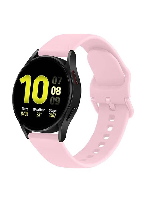 Gennext Adjustable Quick Release Silicone Replacment Band for Samsung Galaxy Watch 4, 4 Classic, 5, 5 Pro, 6 And 6 Classic, Pink